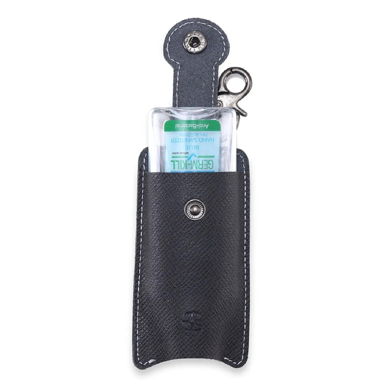 Walletsnbags RL Hand Sanitizer Holder Leather Keychain with 50ml Sanitizer Bottle