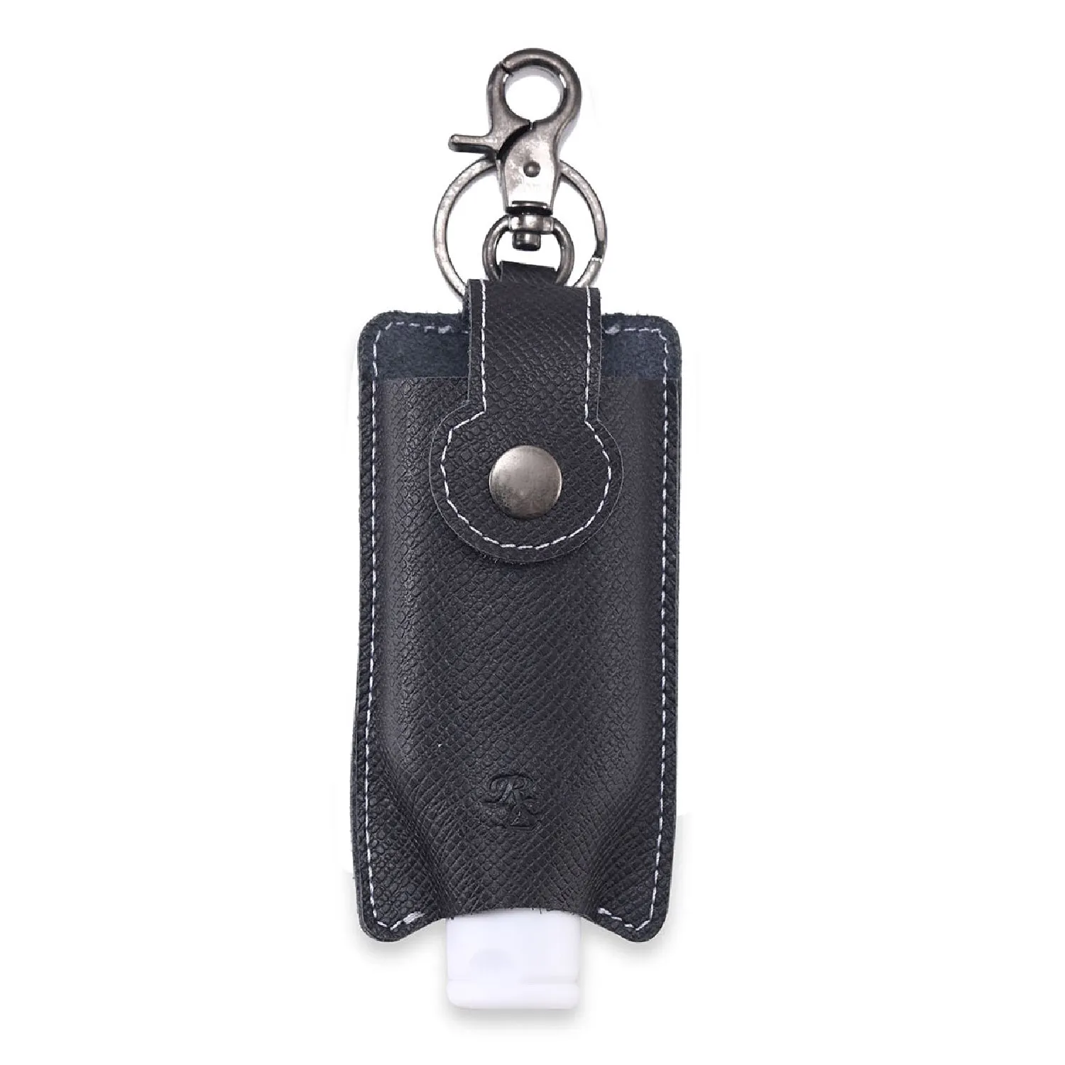 Walletsnbags RL Hand Sanitizer Holder Leather Keychain with 50ml Sanitizer Bottle