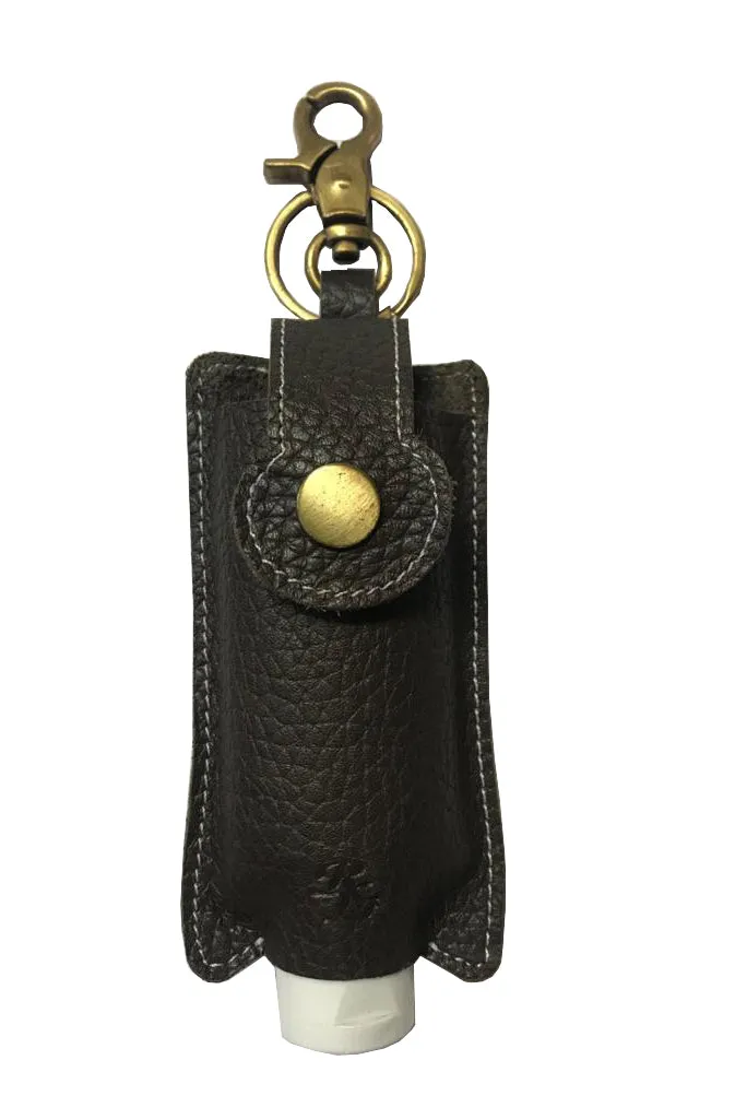 Walletsnbags RL Hand Sanitizer Holder Leather Keychain with 50ml Sanitizer Bottle