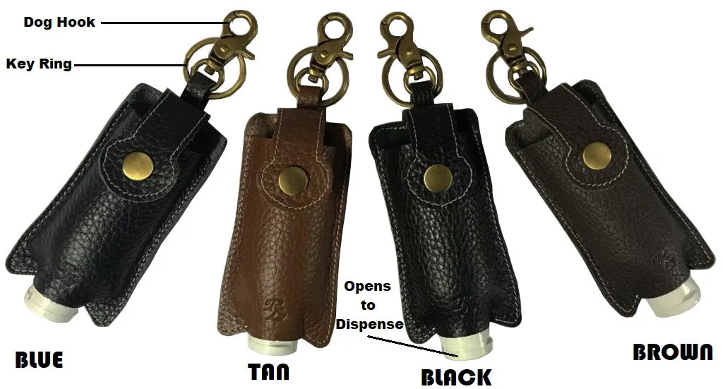 Walletsnbags RL Hand Sanitizer Holder Leather Keychain with 50ml Sanitizer Bottle