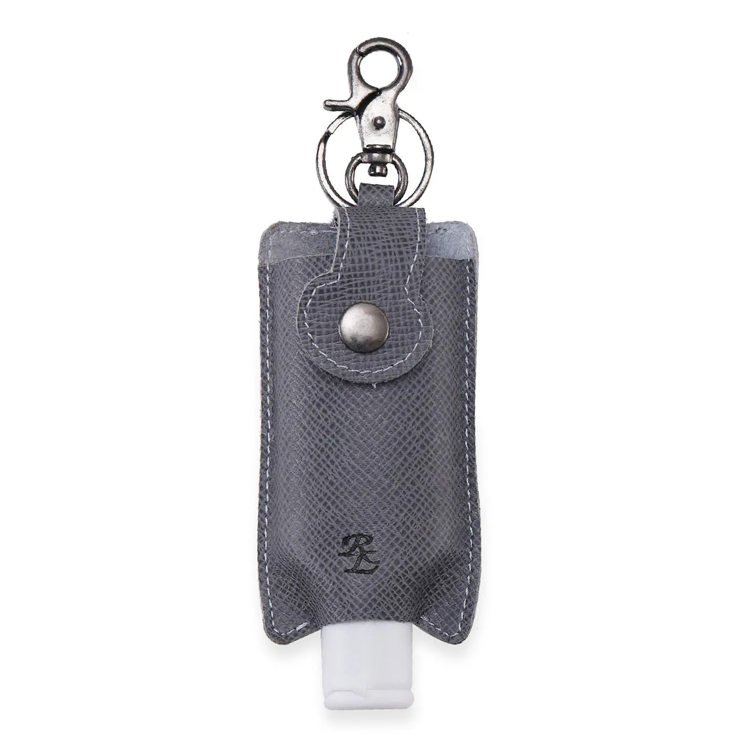 Walletsnbags RL Hand Sanitizer Holder Leather Keychain with 50ml Sanitizer Bottle