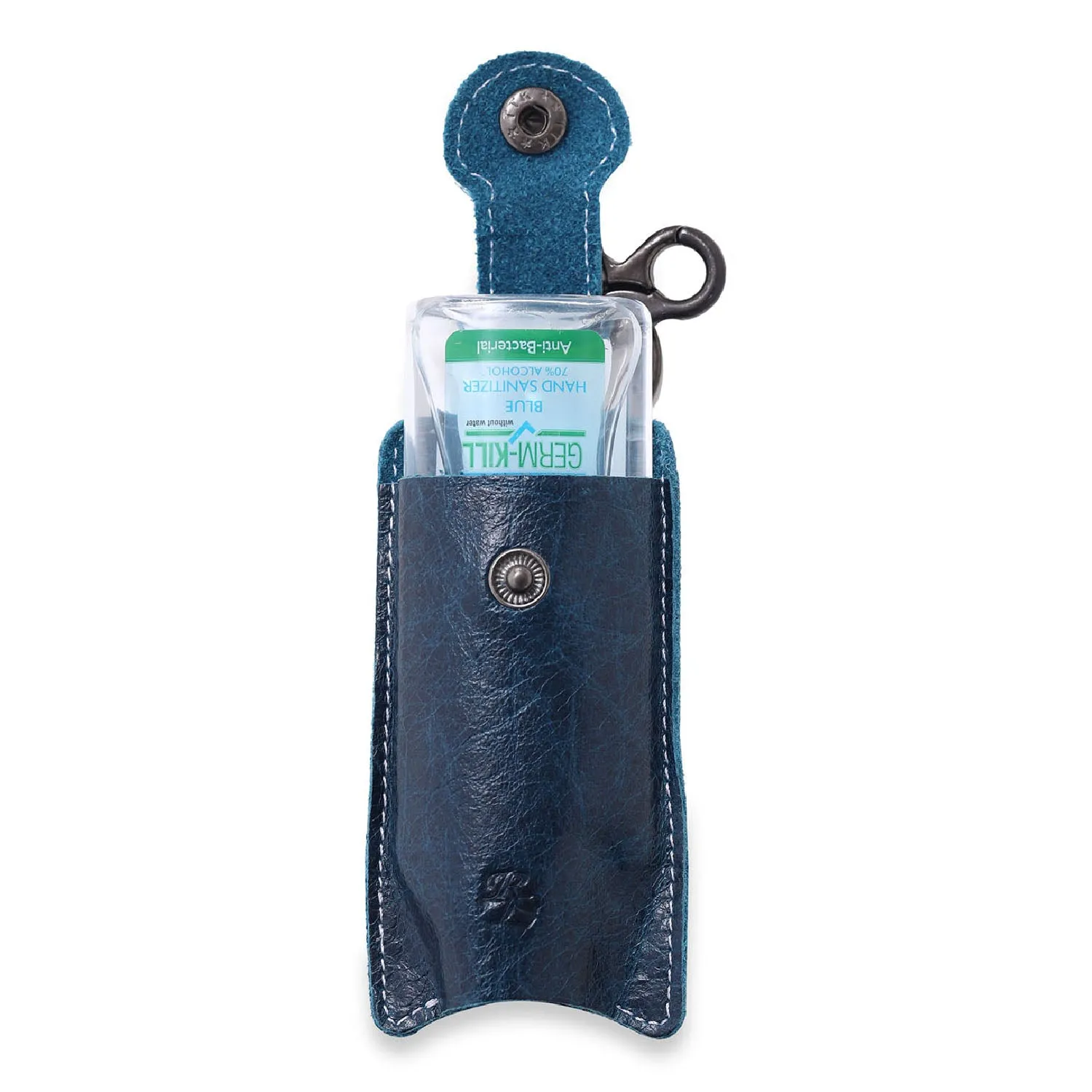 Walletsnbags RL Hand Sanitizer Holder Leather Keychain with 50ml Sanitizer Bottle