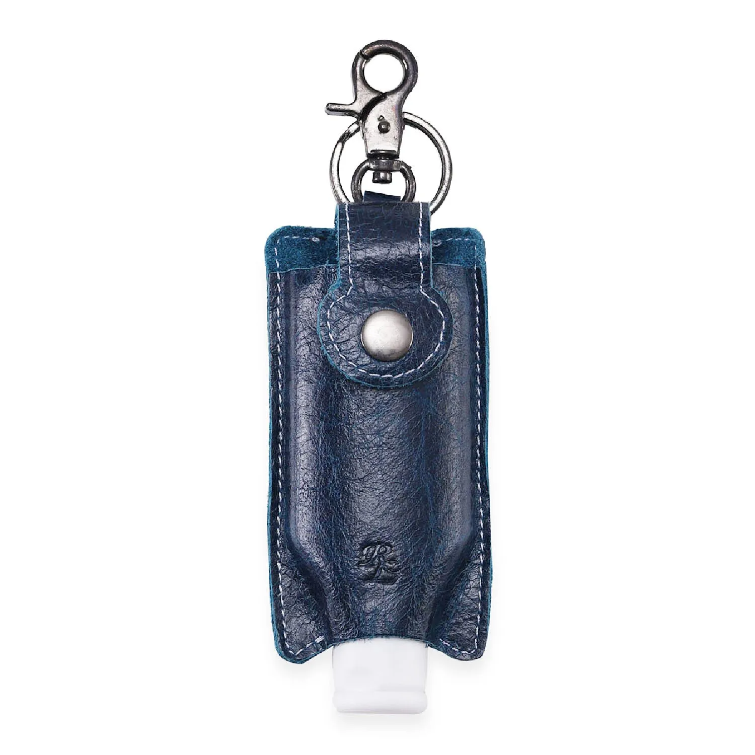 Walletsnbags RL Hand Sanitizer Holder Leather Keychain with 50ml Sanitizer Bottle