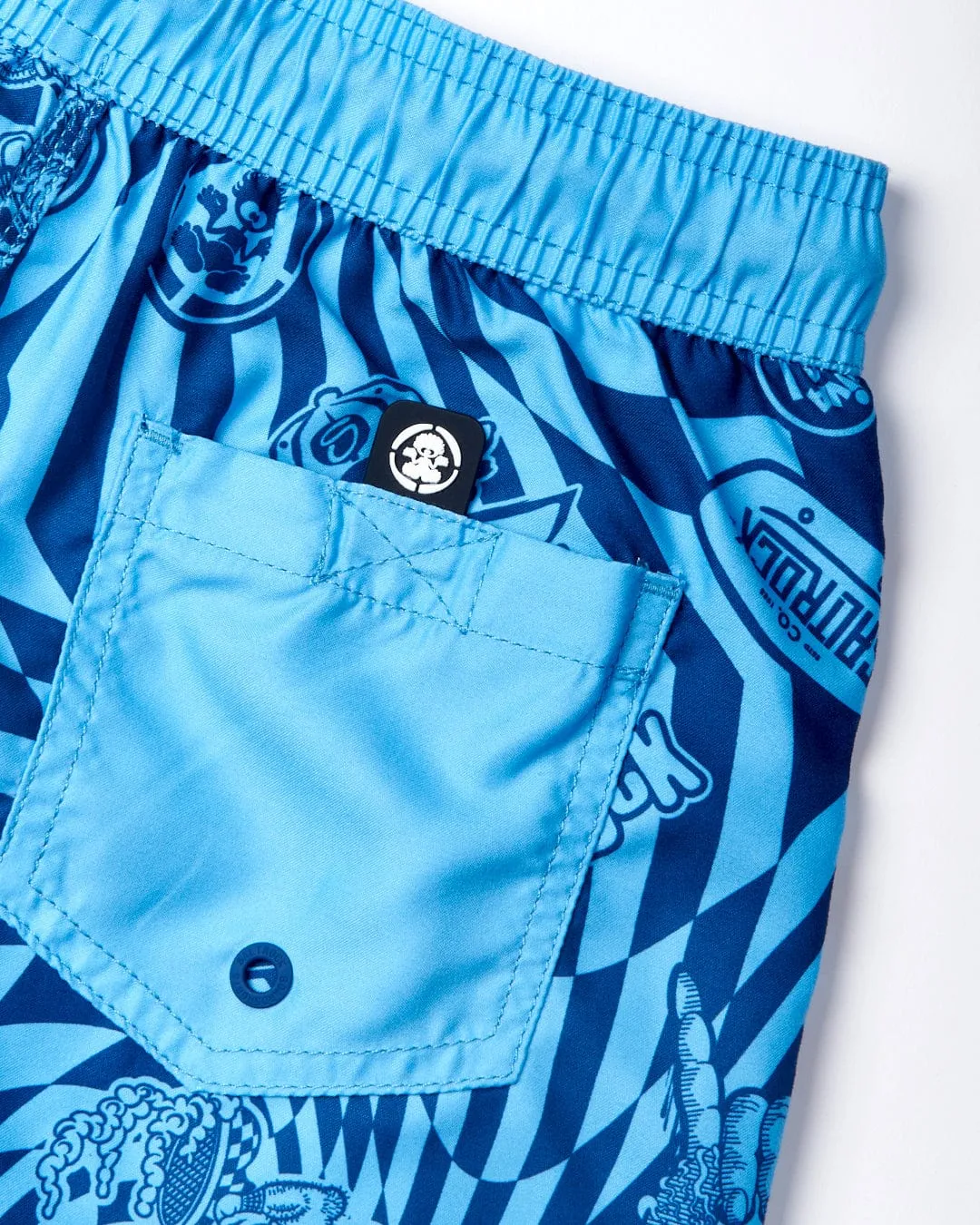 Warp Icon - Kids Swimshorts - Blue