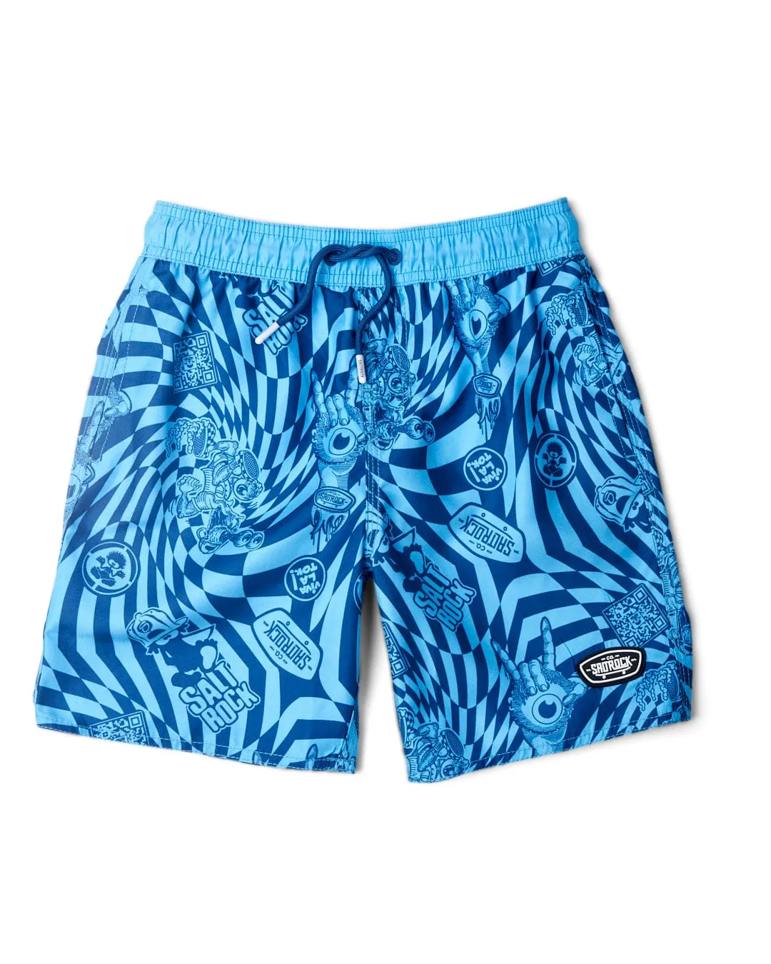 Warp Icon - Kids Swimshorts - Blue