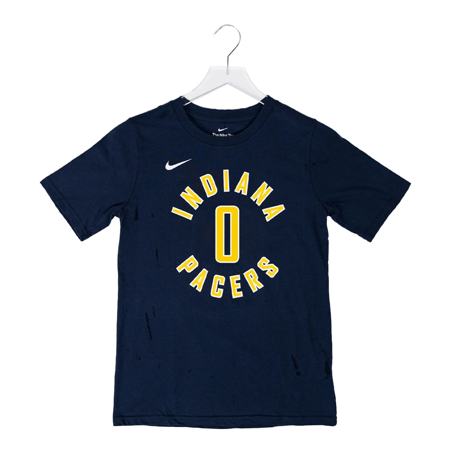 Youth 4-7 Indiana Pacers #0 Tyrese Haliburton Icon Name & Number T-shirt in Navy by Nike