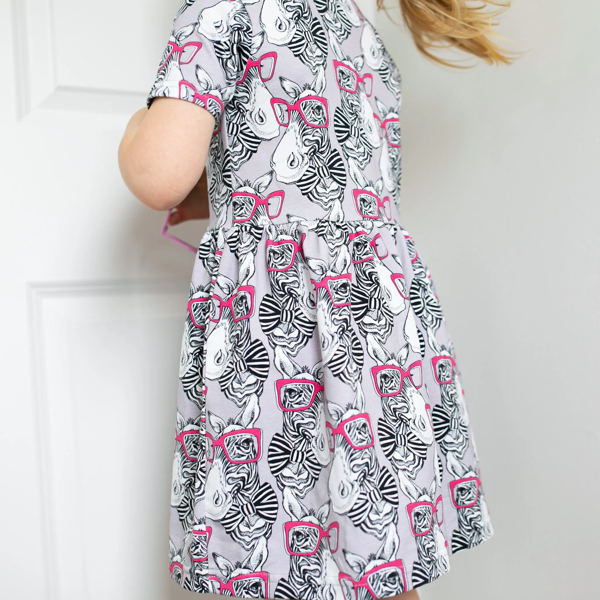 Zebra Blue spec print Dress