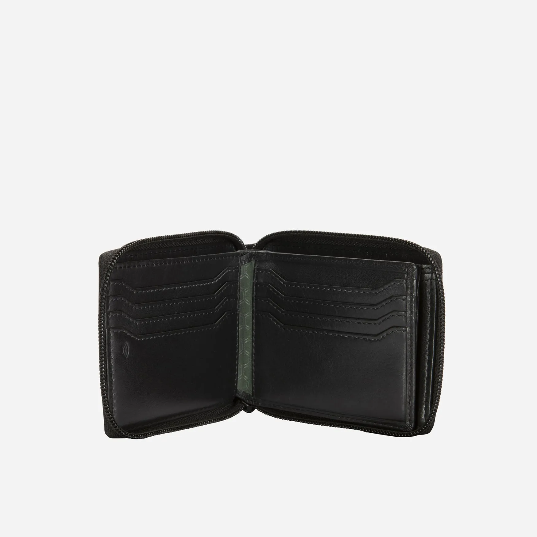 Zip Around Coin Wallet, Black